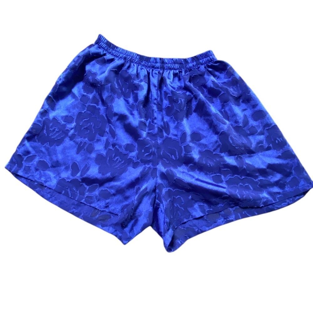 ^ Victoria secret size small vintage sleep shorts semi sheer floral pattern